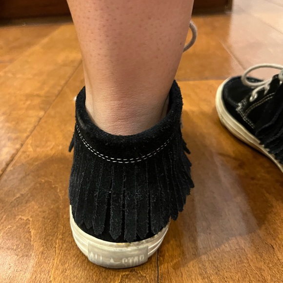 Converse All Star Black Suede size 6 Moccasin - Picture 8 of 9